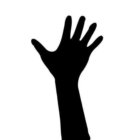 Download 378+ Black Hand Silhouette Cut Files
